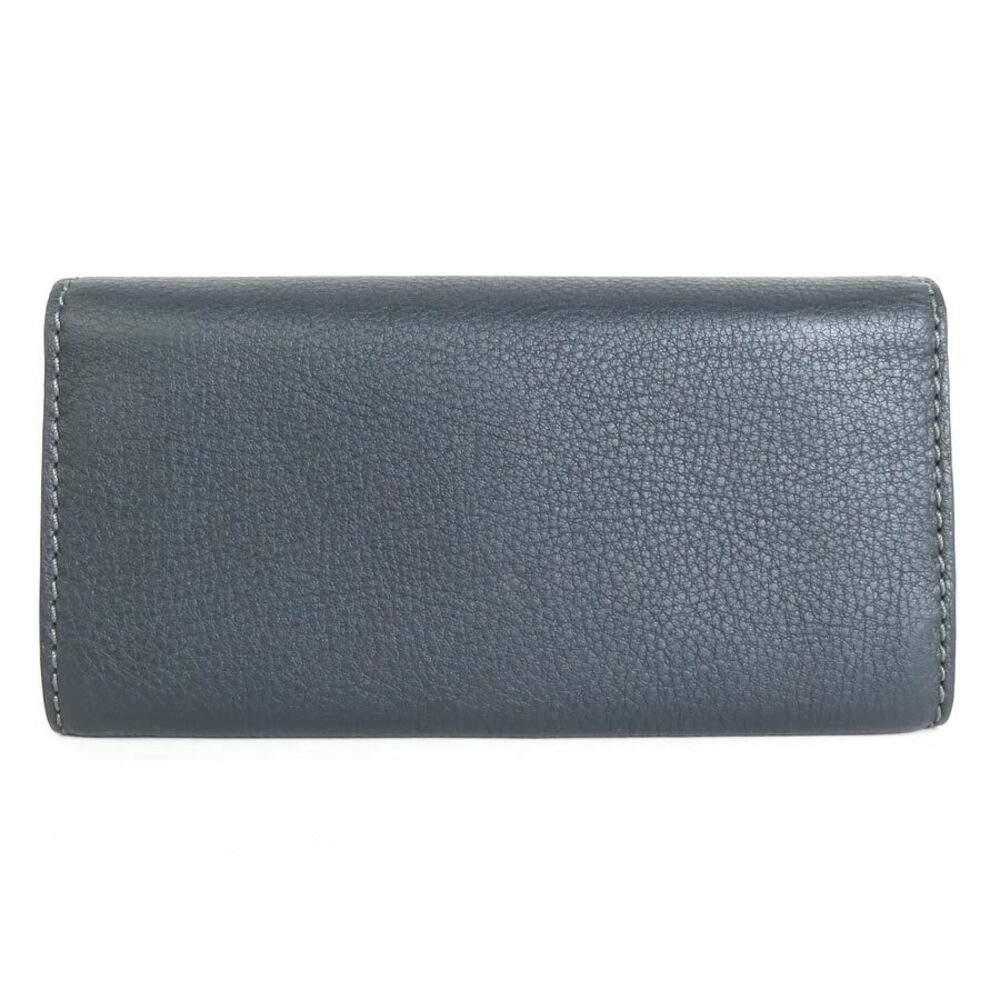 Chloe gray Charcoal wallet Black leather long Gray Black